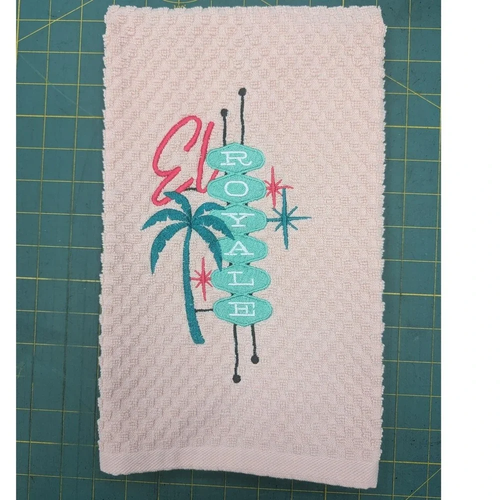 El Royal Hotel Mid-Century Modern 1950's Kitchen Bath Bar Tea Hand Towel